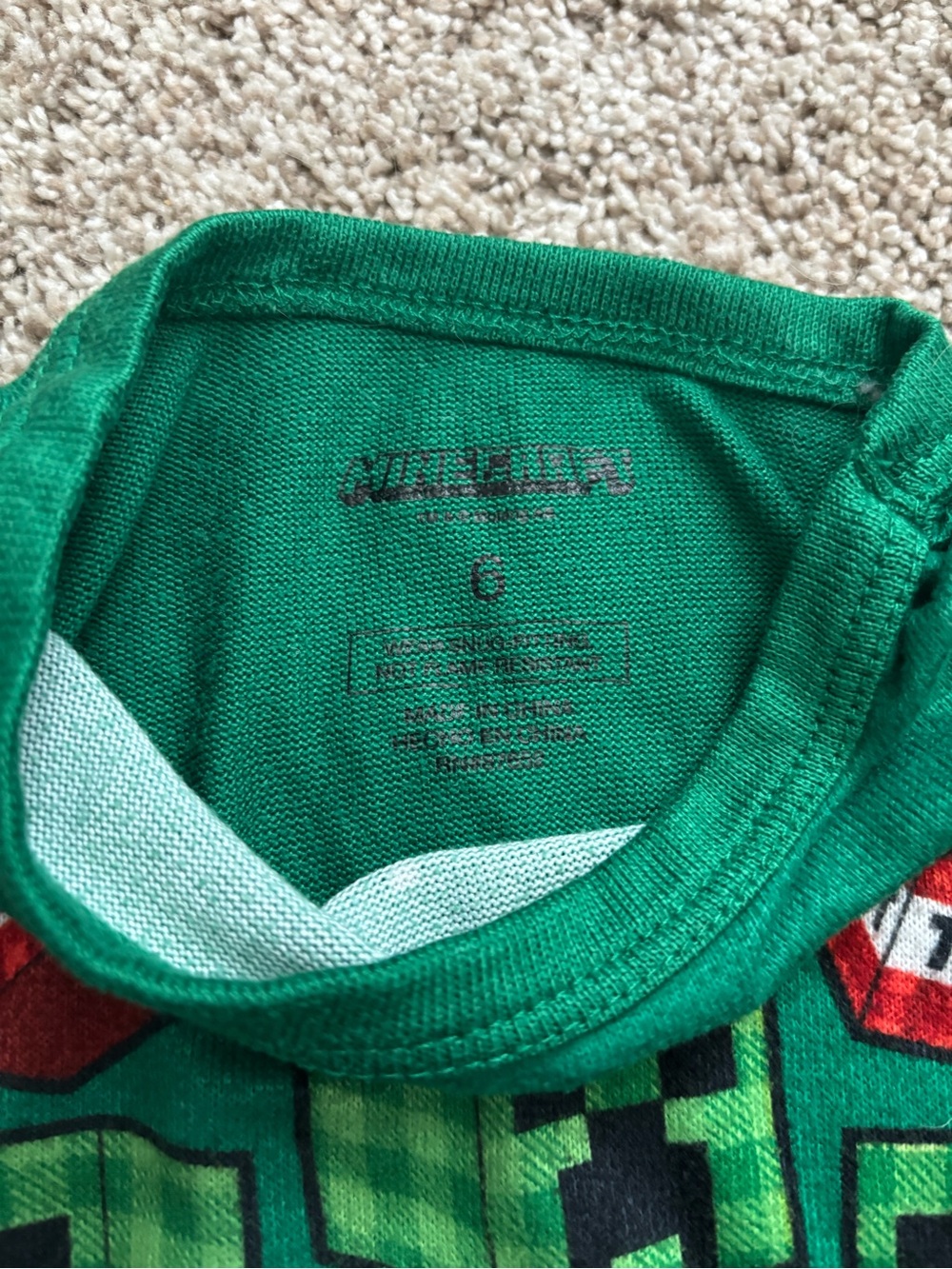 Minecraft Pajama Set - Picture 2 of 2